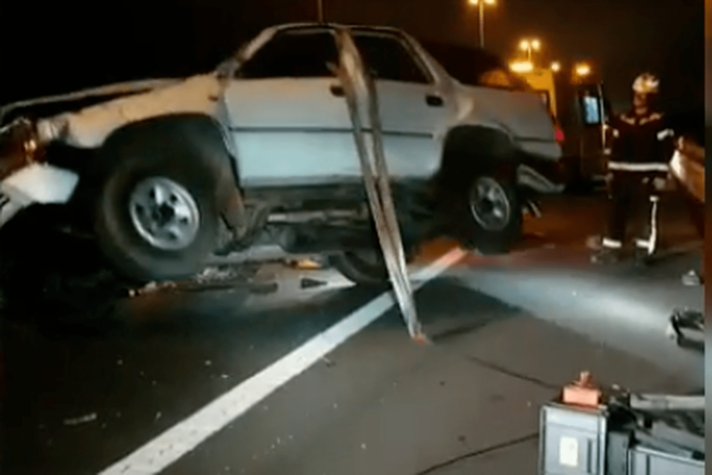 Imagen de vehículo siniestrado (Foto TA)